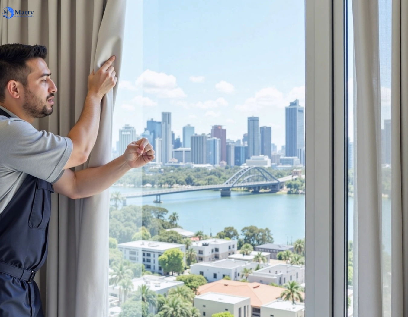 Professional curtain steam cleaning service donnybrook-vic QLD by Matty Curtain Cleaning